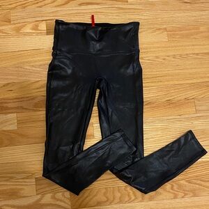 Spanx Black Faux Leather Leggings